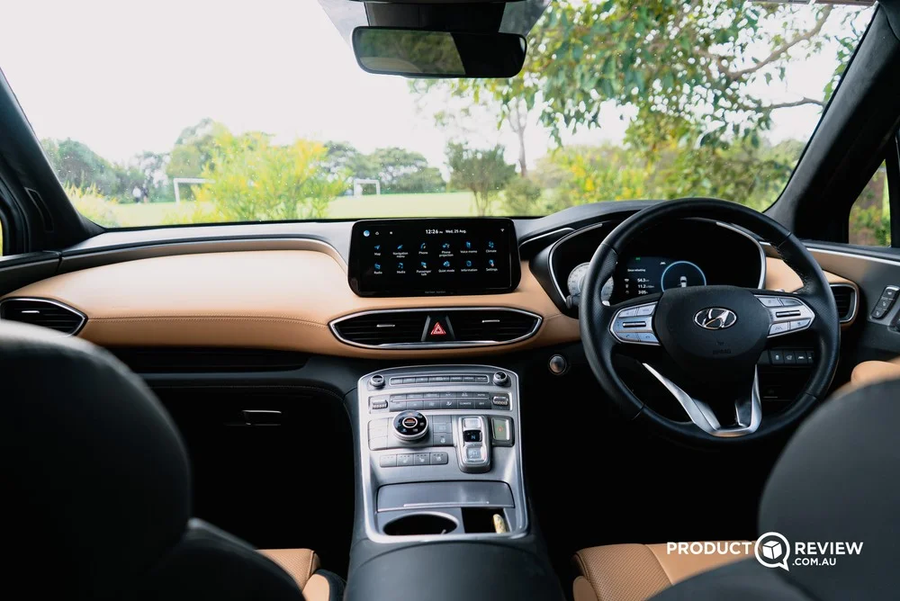 Santa Fe interior from rear seats