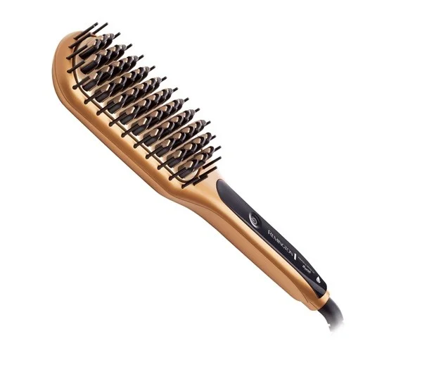 The Remington Keratin & Argan Oil Nourish Hair Straightening Brush.