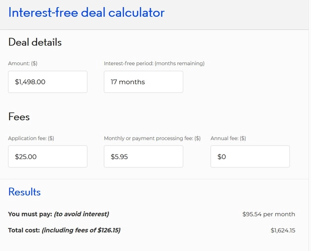 Moneysmart repayment amount