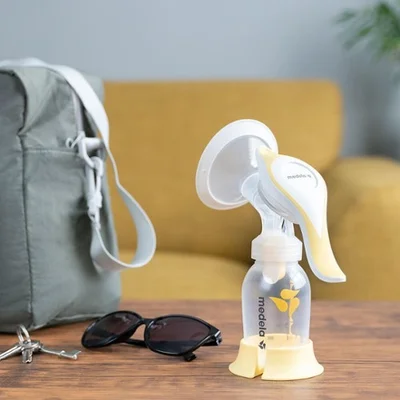 A manual breast pump