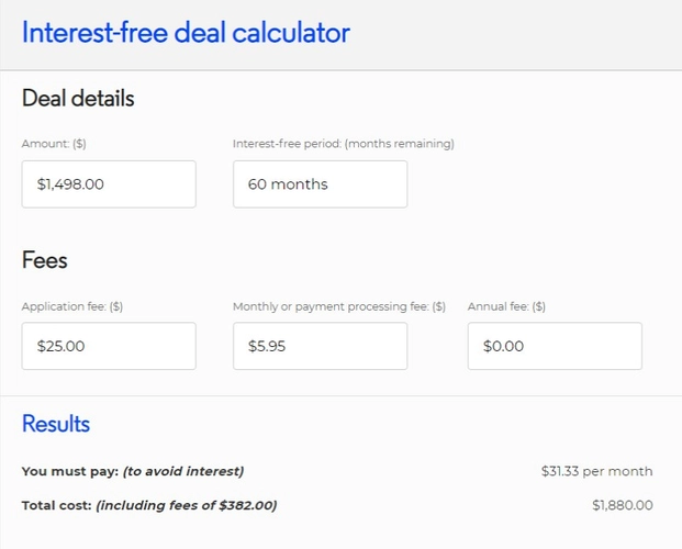 Moneysmart repayment amount 60 months