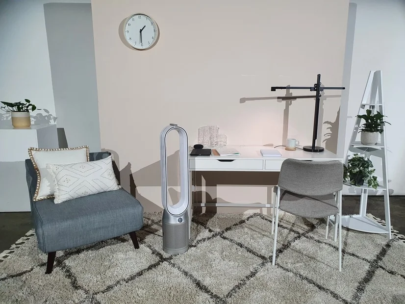 Dyson's new formaldehyde purifier in a living room