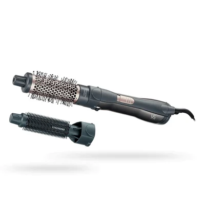 The VS Sassoon Hot Air Brush 'n Style with both attachments.