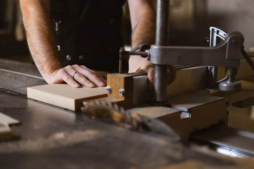 Man using a table saw