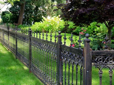 Wrought iron fencing