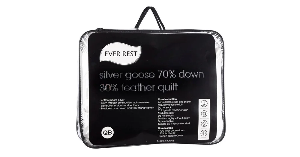 Ever Rest Silver Goose 70% Down 30% Feather Quilt reviews ...