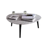 King Living Crescent Marble Coffee Table