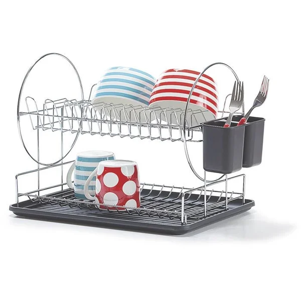 Tier Dish Dishwashing Rack Kmart Homemaker Chrome Plated