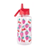 Kmart Anko 1L Strawberries and Cherries Cylinder Drink Bottle