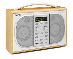 Pure Evoke 2-S – Radio Réveil FM/DMB+ – Classe D / 2 Voies – Marron (Bon état)