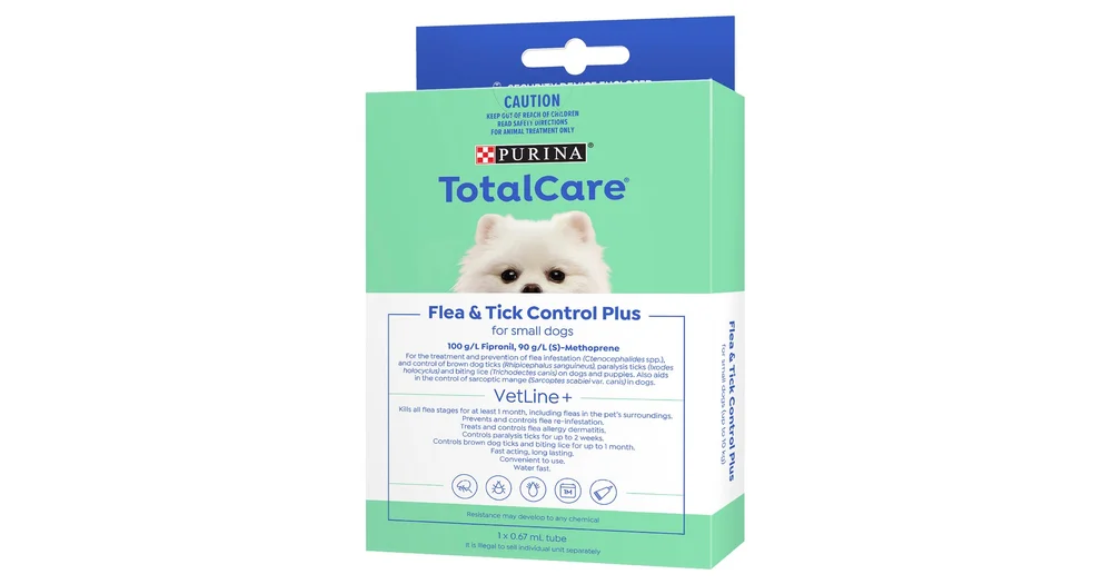 Purina Total Care Flea & Tick Control Plus for Small Dogs (Up to 10kg)