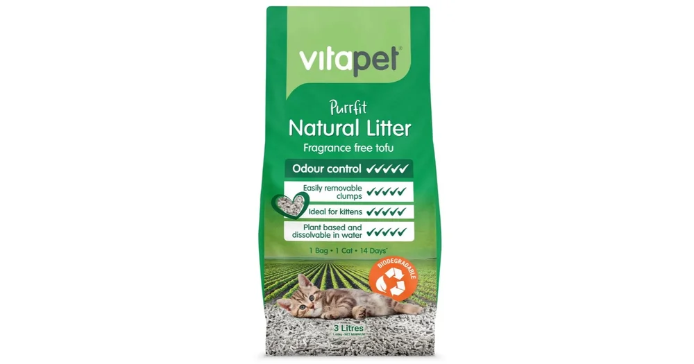 VitaPet Purrfit Tofu Natural Cat Litter reviews