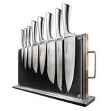 Baccarat Damashiro Bodo 10 Piece Japanese Steel Knife Block With Chopping Board