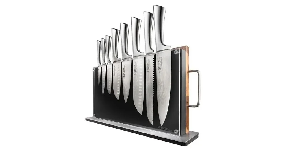 Baccarat Damashiro Bodo 10 Piece Japanese Steel Knife Block With Chopping Board reviews