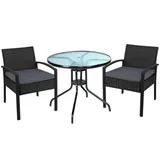 Gardeon Outdoor Furniture Dining Chairs Wicker Garden 3pcs