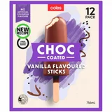 Coles Choc Coated Vanilla Flavoured Sticks