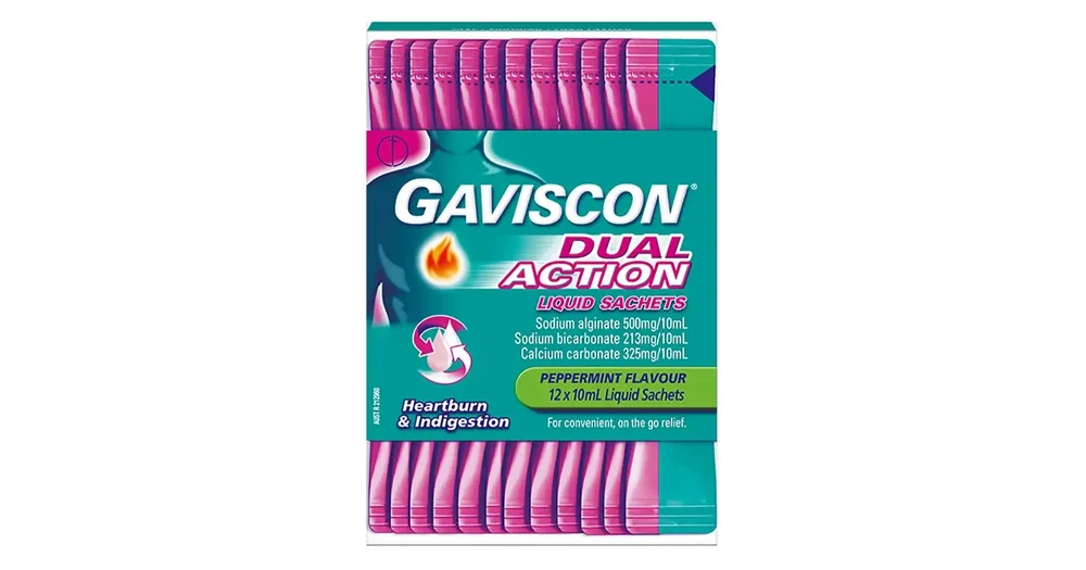 Gaviscon Dual Action Peppermint Liquid Sachet