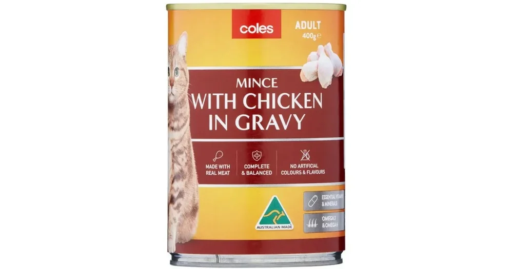 Coles Cat Food Mince with Chicken Gravy Adult reviews