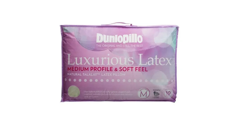 Dunlopillo luxurious classic latex pillow medium profile and outlet medium feel