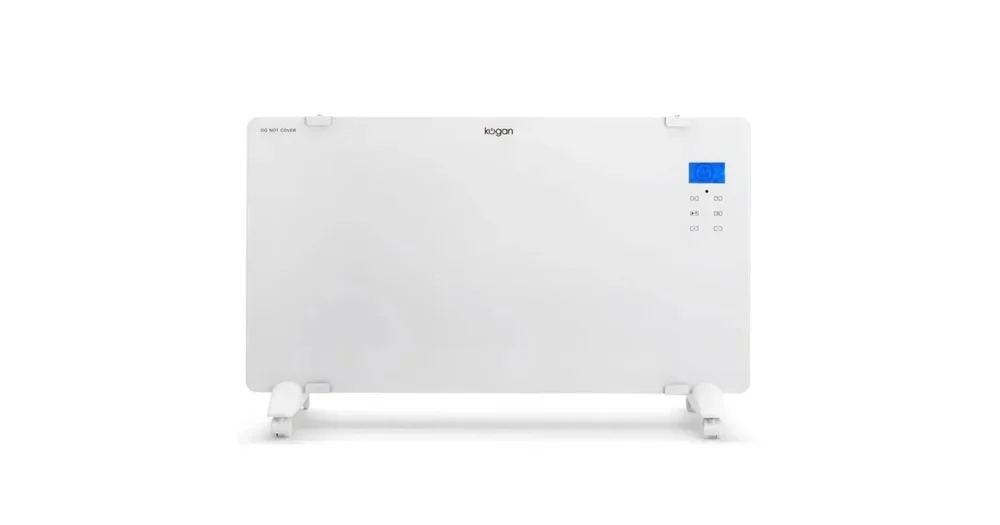 Kogan 1500W White Glass Portable Electric Panel Heater KAHTP15WHTA