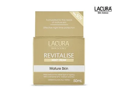 ALDI Lacura Skin Science Revitalise Night Cream with Soy for Mature