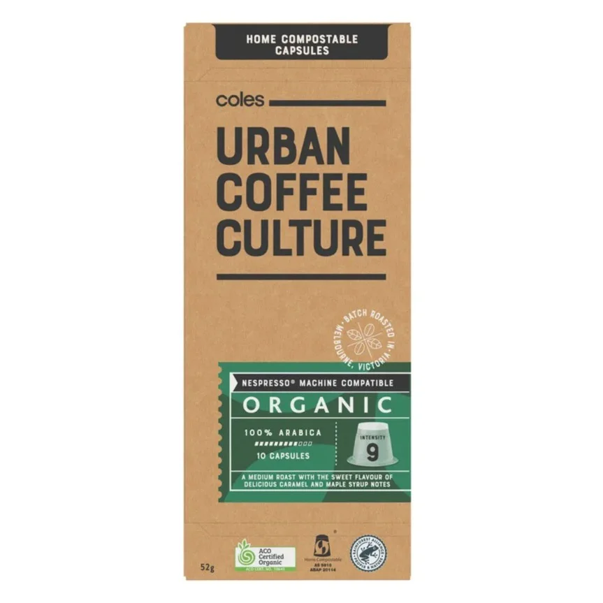 Coles Urban Coffee Culture Organic Home Compostable Capsules reviews