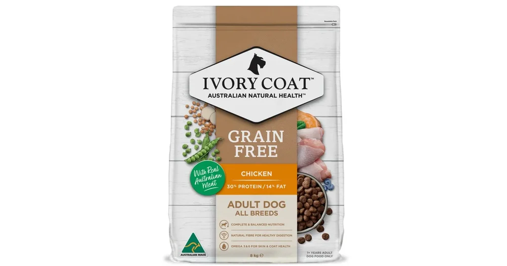 Ivory Coat Grain Free Adult All Breeds Dry Dog Food Chicken