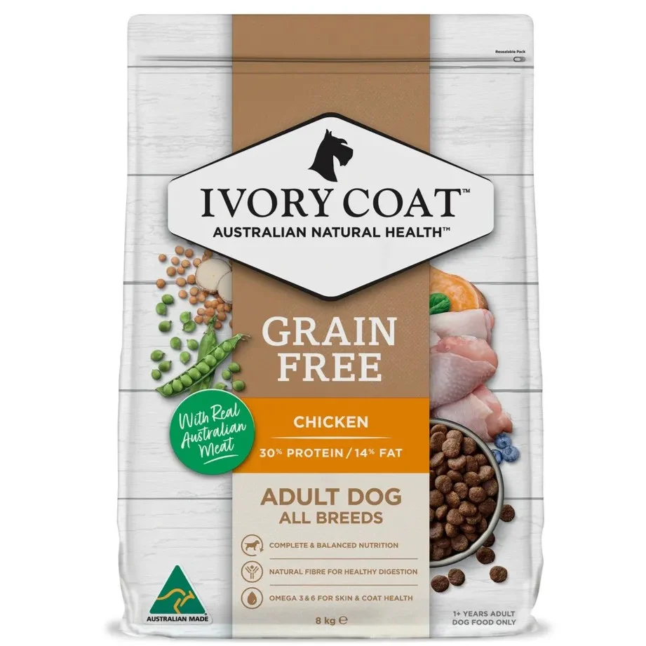 Ivory Coat Grain Free Adult All Breeds Dry Dog Food Chicken