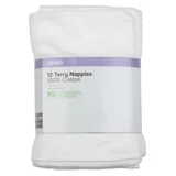 Kmart Anko 12 Pack Cotton Terry Nappies