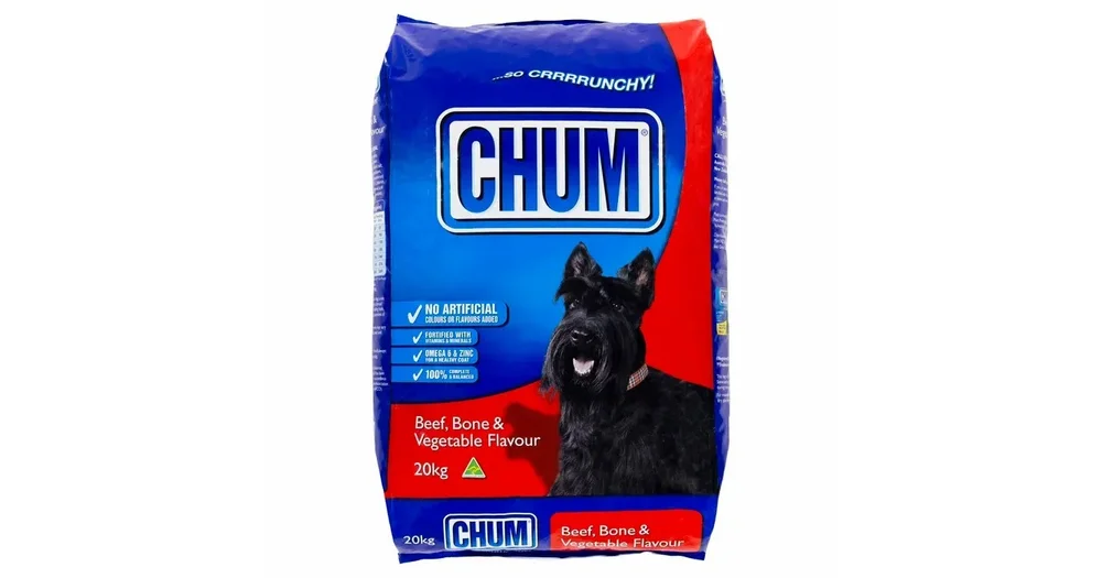 Chum dry hot sale dog food