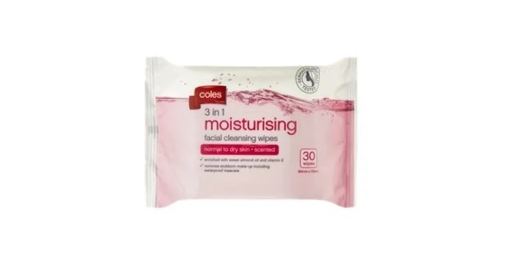 Coles 3 in 1 Facial Cleansing WIpes reviews