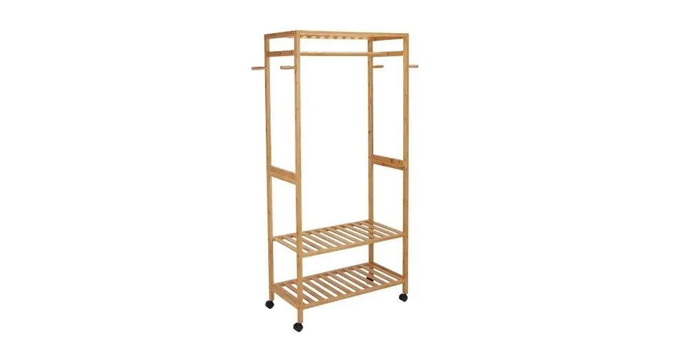 Kmart Bamboo Garment Rack With Wheels reviews ProductReview