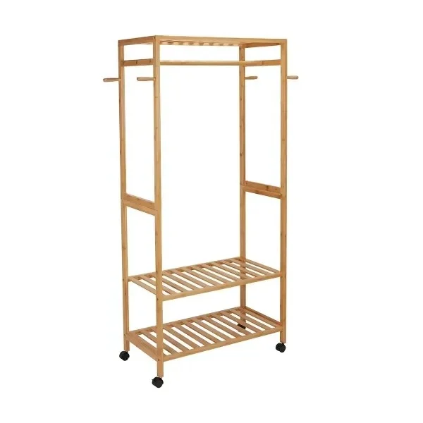 Kmart Bamboo Garment Rack With Wheels reviews