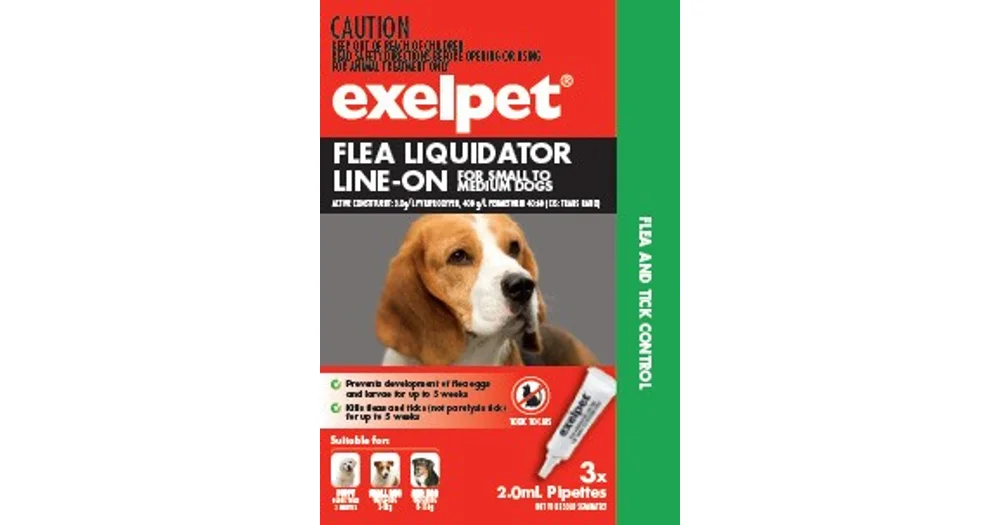 Exelpet flea clearance treatment for dogs