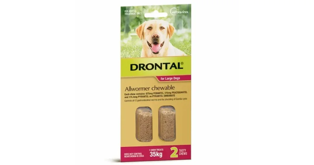 Drontal allwormer chewable hot sale for large dogs