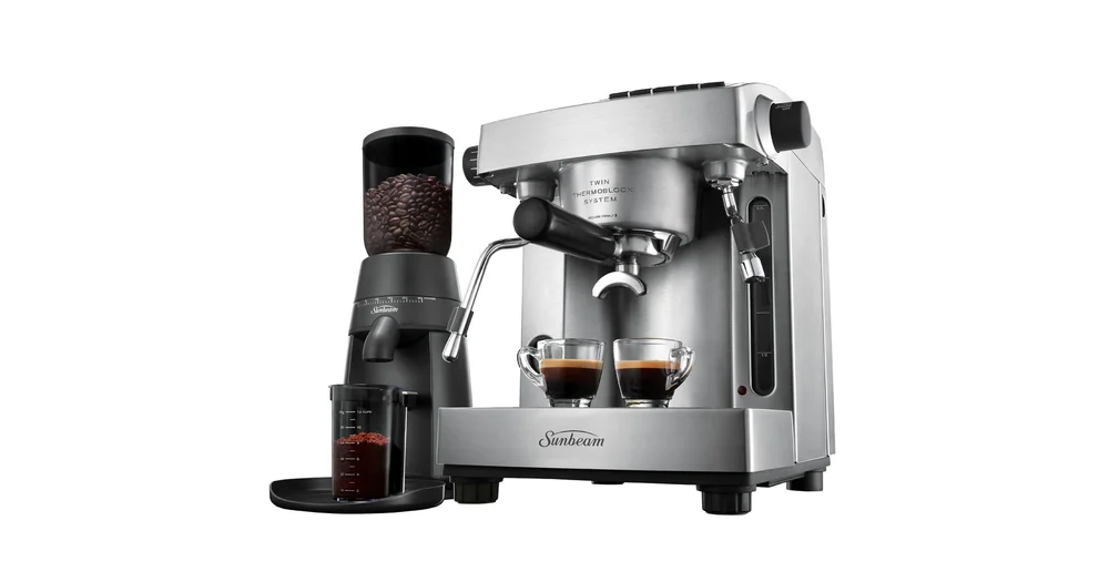 Sunbeam Cafe Series Espresso Pu6910 Em6910 Machine Em0440 Grinder Productreview Com Au