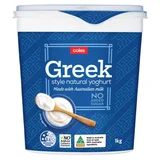 Coles Greek Style Natural Yoghurt