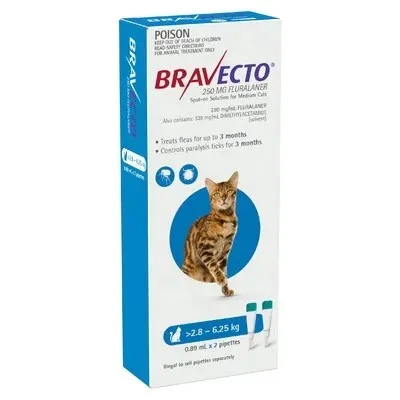 bravecto topical for cats side effects