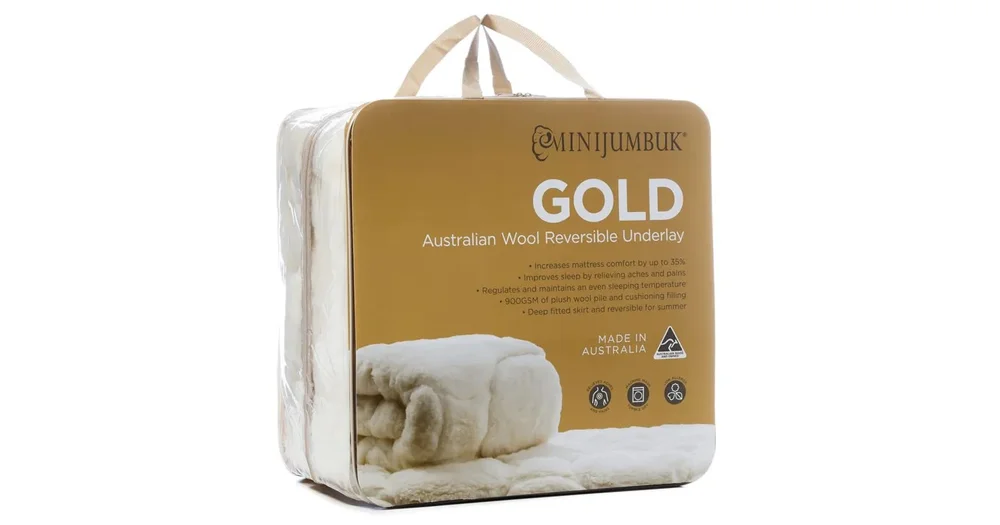 MiniJumbuk Gold Wool Reversible Underlay Queen reviews
