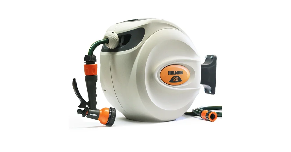 Holman Auto Retractable Hose Reel with Spray Gun reviews