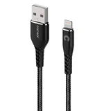 Comsol 2m USB-A to Lightning Cable with Aramid Fibre AL2KVBK