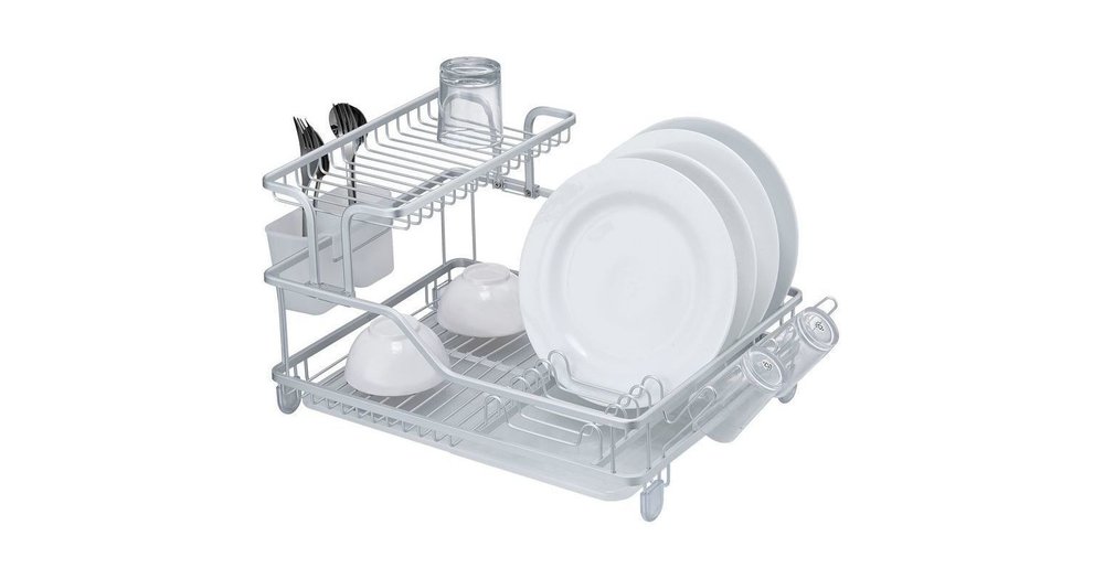 2 Tier Aluminium Rustproof Dish Rack Drainer reviews | ProductReview.com.au