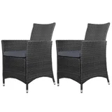 Gardeon Wicker Garden Cushion Idris 2PC