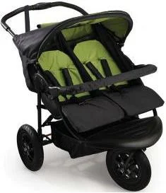 3 wheel double pram