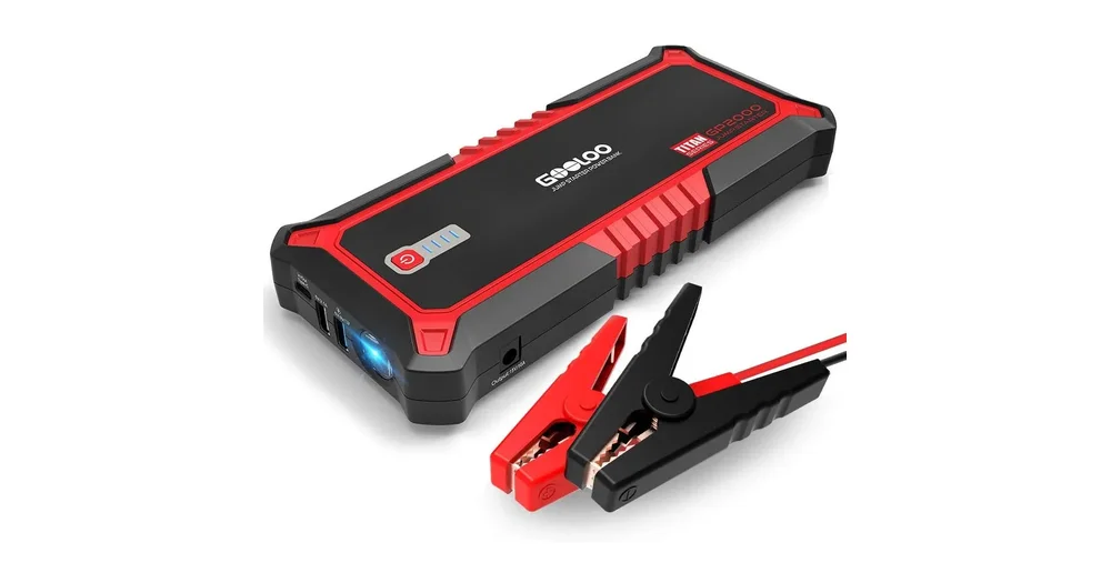 Gooloo 2000a peak supersafe store car jump starter