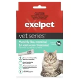 Exelpet Vet Series Monthly Flea, Intestinal & Heartworm Treatment For Cats Over 4kg