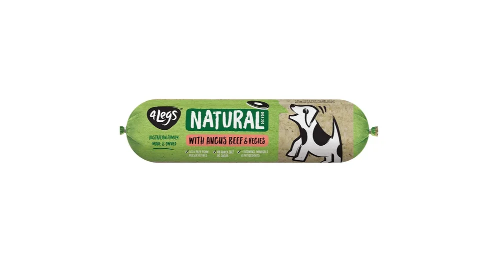 4Legs Natural Dog Food Angus Beef and Vegies Roll reviews