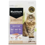 Black Hawk Dry Cat Food Grain Free Duck and Fish