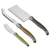 Laguiole Natura 3 Piece Cheese Set with Cleaver