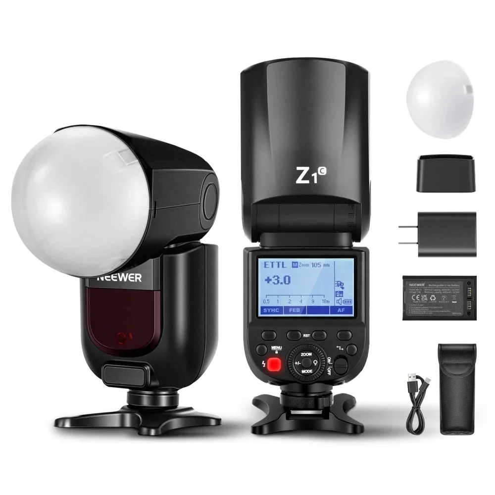 Sony A7iv NEEWER Z1-S TTL Round Head Flash Speedlite For